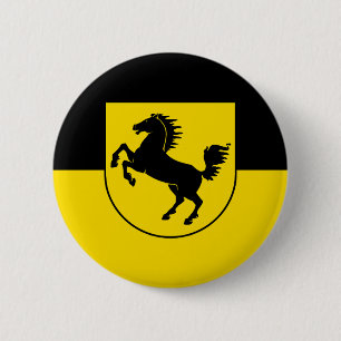 Stuttgart flagga stad tyskland symbol emblem häst knapp