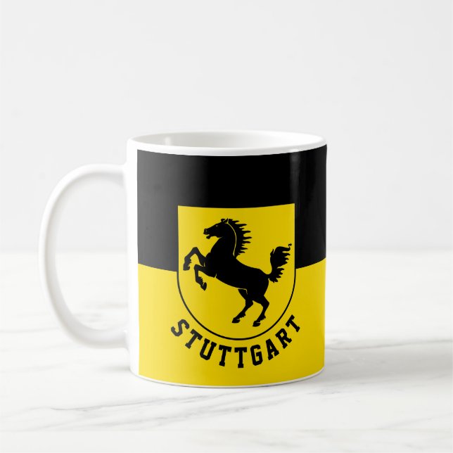 Stuttgart-Flagga (Tyskland) Kaffemugg (Vänster)