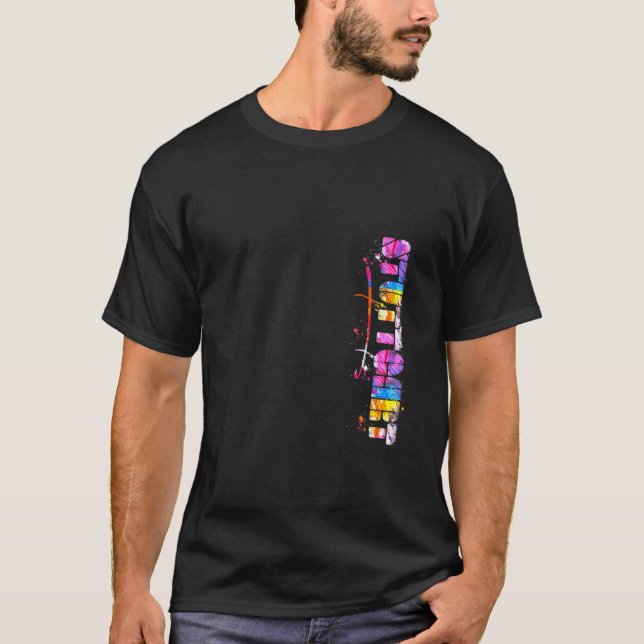 Stuttgart Lettering Watercolor Stuttgart T Shirt (Framsida)