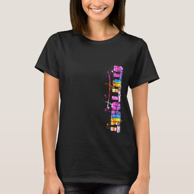 Stuttgart Lettering Watercolor Stuttgart T Shirt (Framsida)