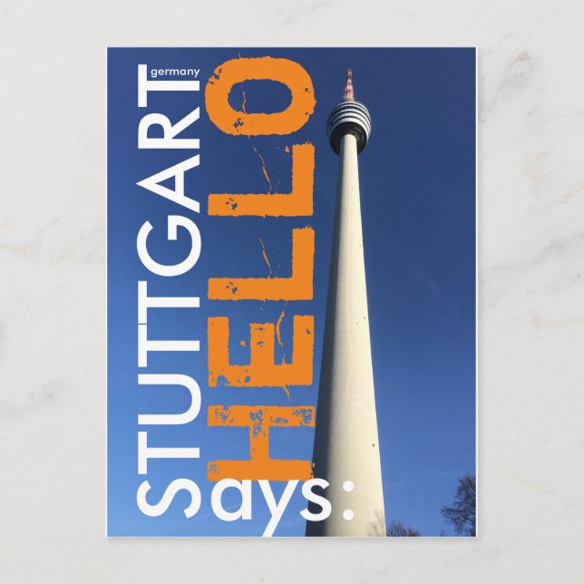 Stuttgart säger Hej 2.0 Vykort (Framsida)