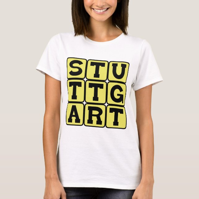 Stuttgart, Stad i Tyskland T Shirt (Framsida)