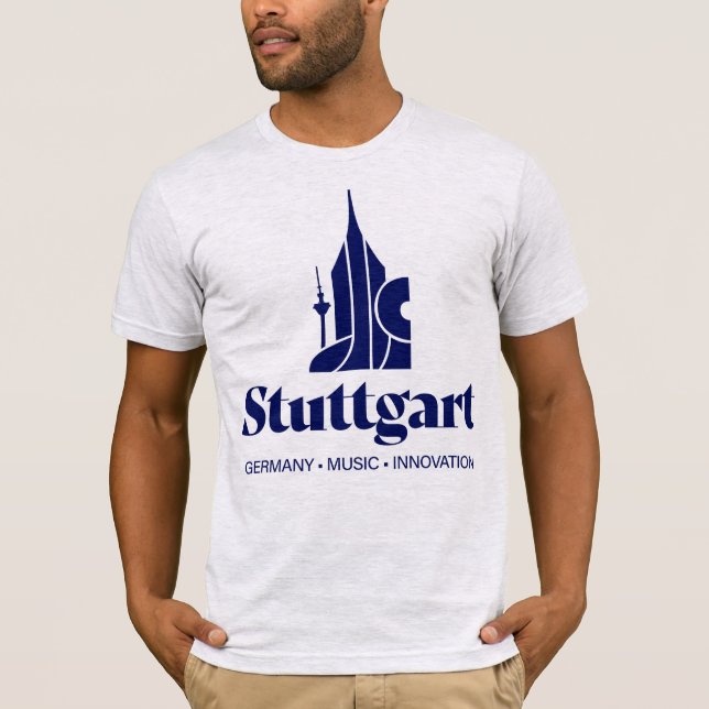 Stuttgart Tyskland Europa T Shirt (Framsida)