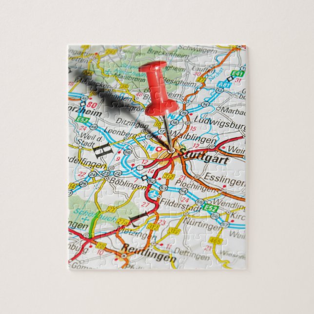 Stuttgart Tyskland Pussel (Vertikal)