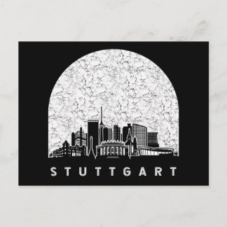 Stuttgart Tyskland Skyline Vykort