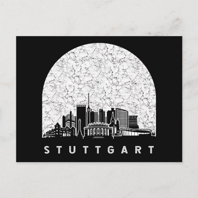 Stuttgart Tyskland Skyline Vykort (Framsida)