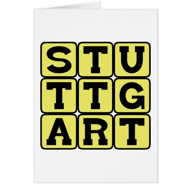 Stuttgart, Tyskland stad Hälsningskort (Framsidan)