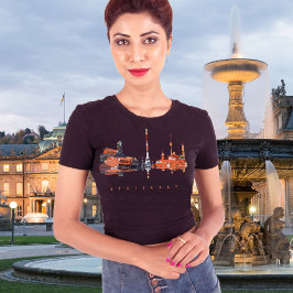 Stuttgart Tyskland Tower Modern Reseshirt T Shirt