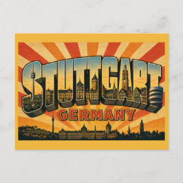Stuttgart Tyskland TV-torn Vykort