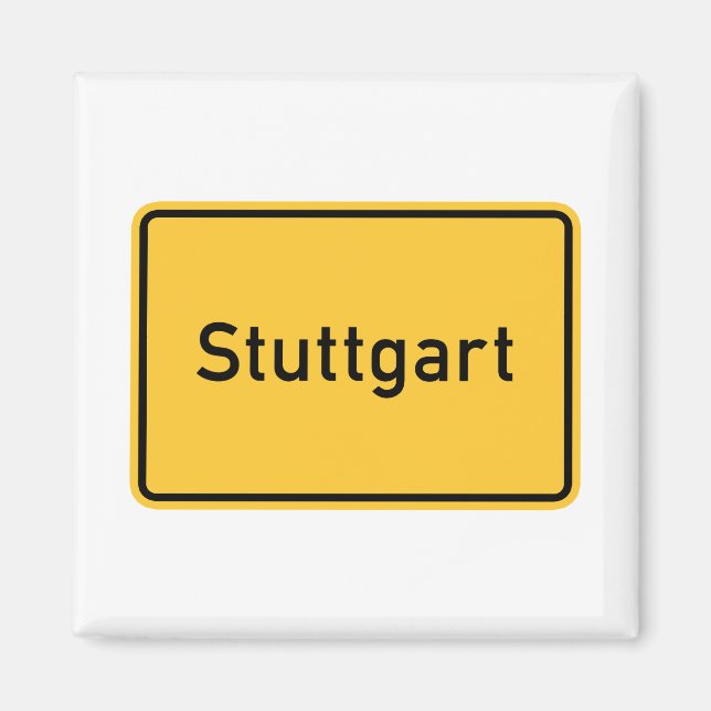 Stuttgart, Tyskland vägskylt Magnet (Framsidan)