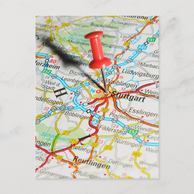 Stuttgart, Tyskland Vykort (Framsida)