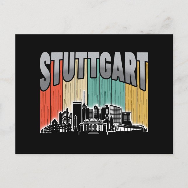 Stuttgart Tyskland Vykort (Framsida)