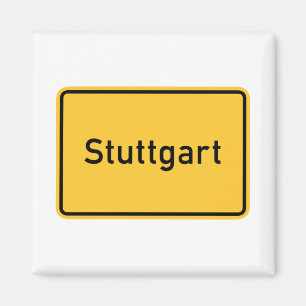 Stuttgart tysklant vägmärke magnet