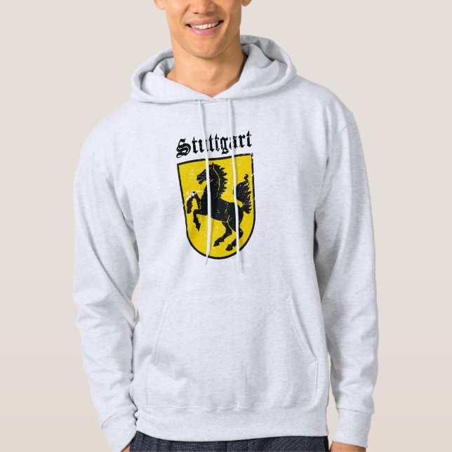 Stuttgart vapen tröja med luva (Framsida)