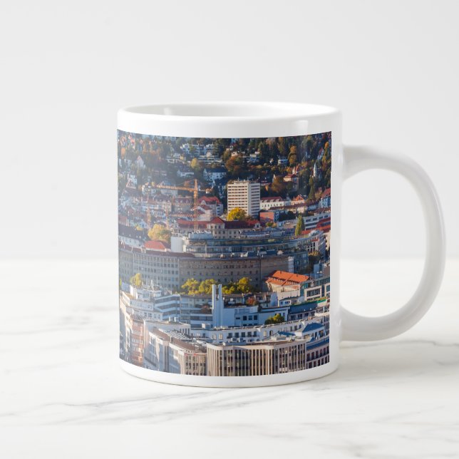Stuttgarts utbredda stadsvy jumbo mugg (Höger)