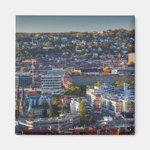 Stuttgarts utbredda stadsvy magnet