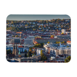Stuttgarts utbredda stadsvy magnet