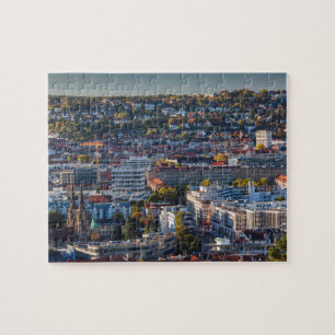 Stuttgarts utbredda stadsvy pussel