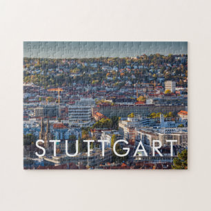 Stuttgarts utbredda stadsvy pussel