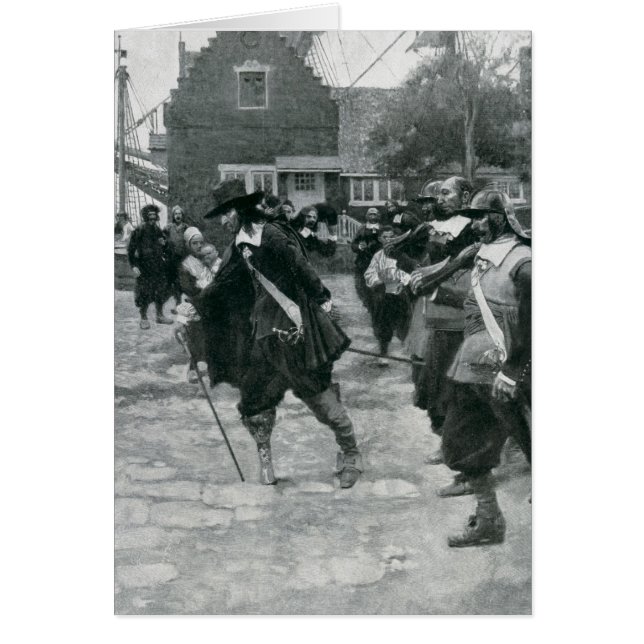Stuyvesantens ankomst i New Amsterdam Hälsningskort (Framsidan)