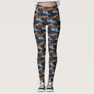 Stviddshire Bull Terrier jul Festive Leggings