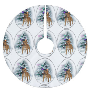 Stviddshire Bull Terrier jul Julgransmatta Borstad Polyester