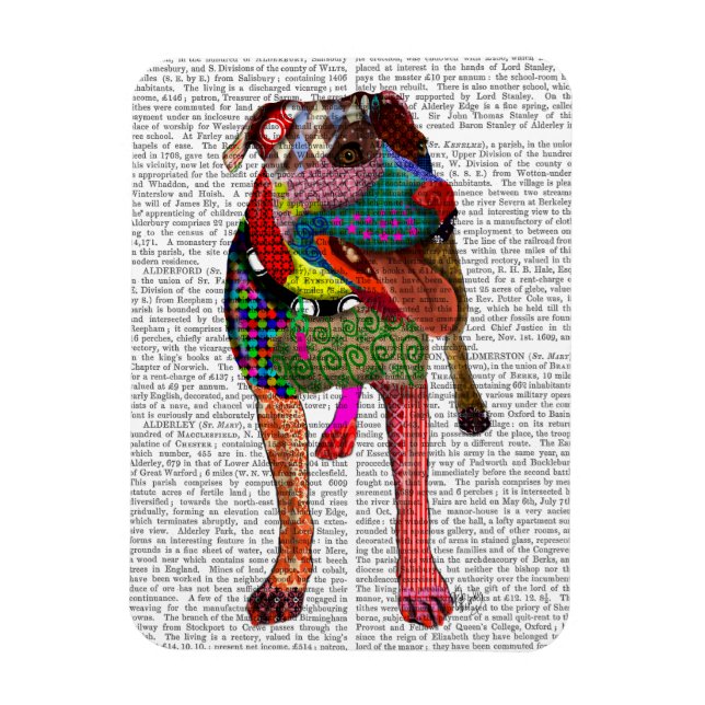 Stviddshire Bull Terrier - Patchwork Magnet (Vertikal)