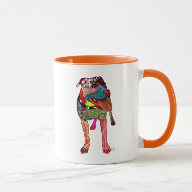 Stviddshire Bull Terrier - Patchwork Mugg (Höger)