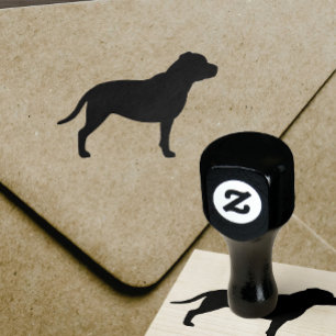 Stviddshire Bull Terrier Staffy Hund Silhouette Stämpel