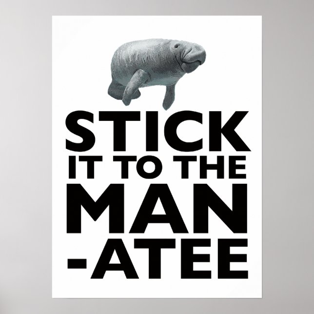 STYCKA DEN TILL MANATEE poster (Framsidan)