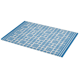 Styckbord: Welsh Tapestry Mönster, Bright Blue