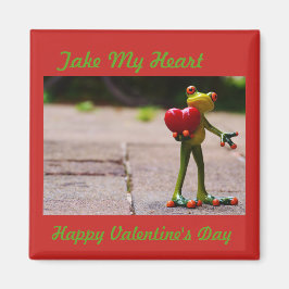 STYCKE FRÅN FROG HOLDING HEART MAGNET