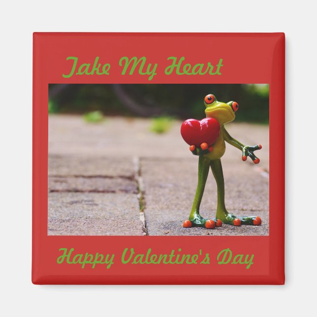 STYCKE FRÅN FROG HOLDING HEART MAGNET (Framsidan)