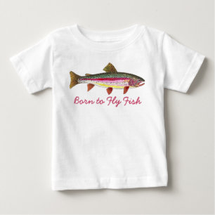 Styckning av Flygfisket ’Born to Fly Fish’ Tee Shirt