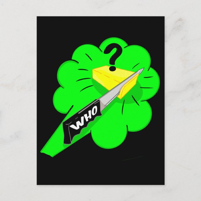 Styckning av osten Fart Slang Vykort (Framsida)