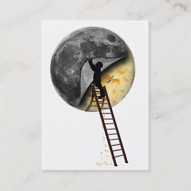 Styckning av osten visitkort (Framsida)