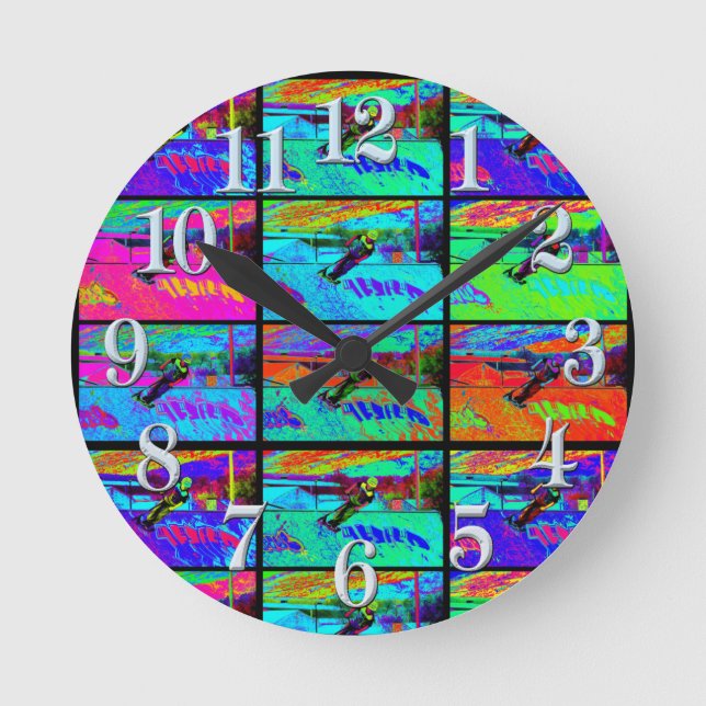 Styckning av rampen - Stunt Scooter Rider Rund Klocka (Framsida)