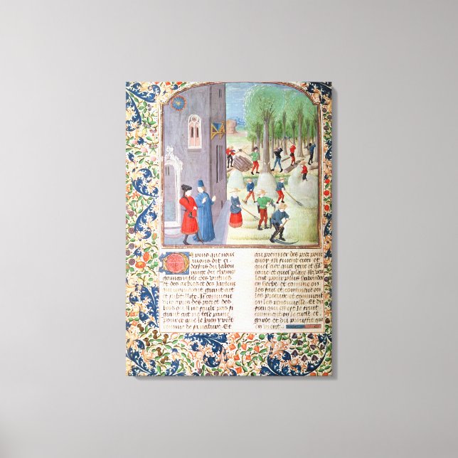 Styckning av Träd och skörd Canvastryck (Framsida)