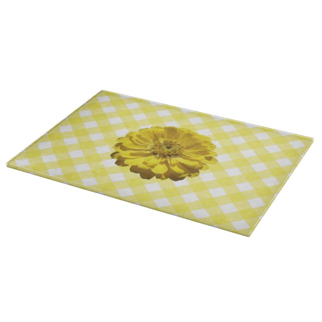 Styckning - Gult Zinnia om Lattice (Hörn)