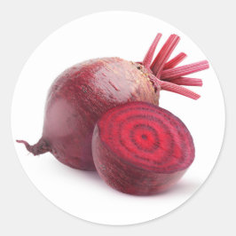 Styckningsbetor Runt Klistermärke