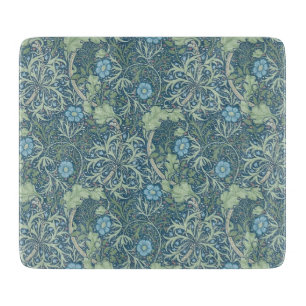 Styckningsbord av glas: WILLIAM MORRIS : BLUE-BLOM