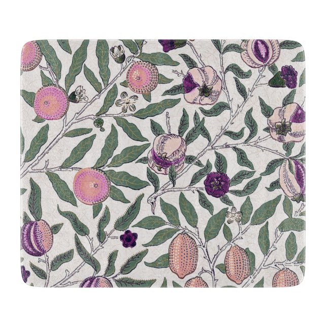 Styckningsbord av glas: WILLIAM MORRIS : POMEGRANA (Framsidan)