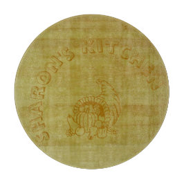 Styckningsbord - bambu med cornucopia