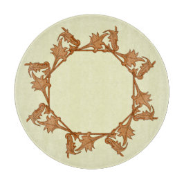 Styckningsbord - Järn-Löv i cirkel (tagon)