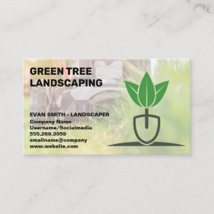 Styckningsgräs LOGOTYP Landscaper Visitkort