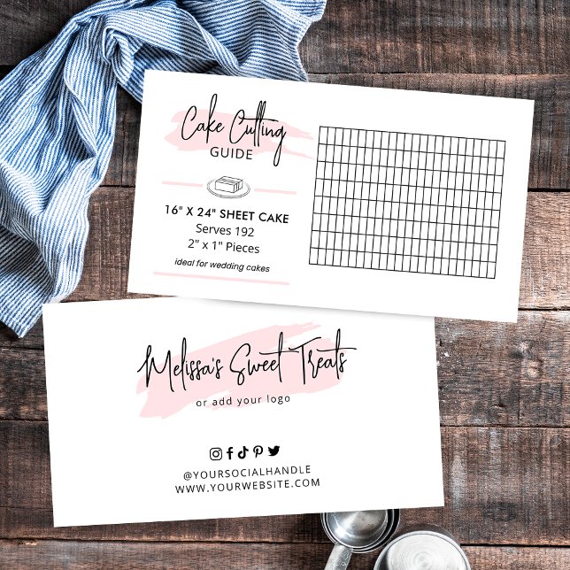 Styckningsguide för 16x24 Bröllop-kummel, 2 x1 del Tilläggskort (16 x 24 inch rectangle wedding cake cutting guide)