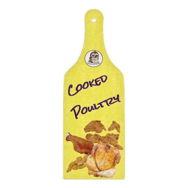 Styckningsskiva av fjäderfäglas, tillagad (med han (Framsidan)