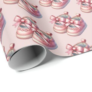 Styckningsskor för cute-flickor i mönster presentpapper
