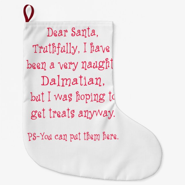 Stygg Dalmatian Stor Julstrumpa (Framsidan)
