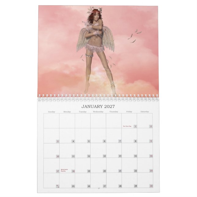 Stygg ELLER trevlig änglarkalender Kalender (Jan 2027)